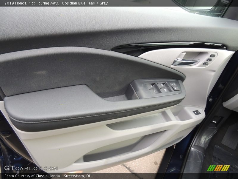 Obsidian Blue Pearl / Gray 2019 Honda Pilot Touring AWD