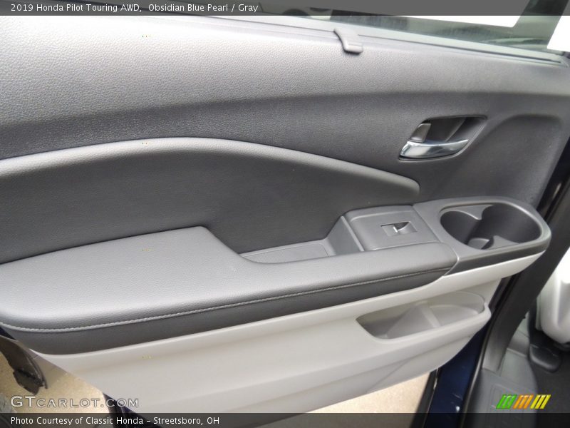 Obsidian Blue Pearl / Gray 2019 Honda Pilot Touring AWD