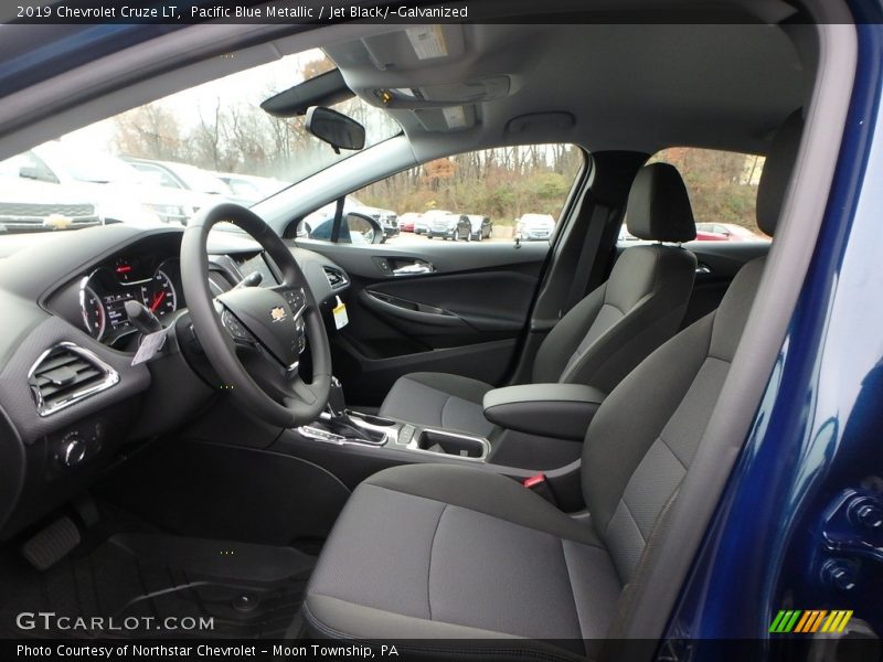 Pacific Blue Metallic / Jet Black/­Galvanized 2019 Chevrolet Cruze LT