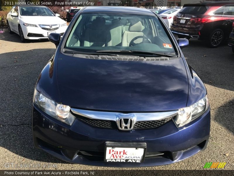 Royal Blue Pearl / Gray 2011 Honda Civic LX Sedan