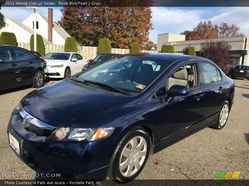 Royal Blue Pearl / Gray 2011 Honda Civic LX Sedan