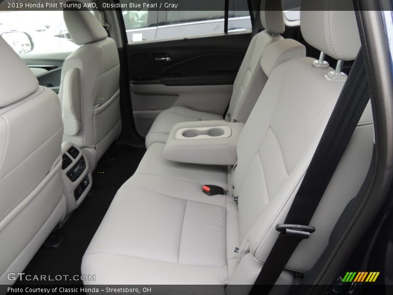 Obsidian Blue Pearl / Gray 2019 Honda Pilot Touring AWD