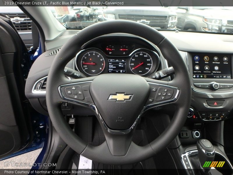 Pacific Blue Metallic / Jet Black/­Galvanized 2019 Chevrolet Cruze LT