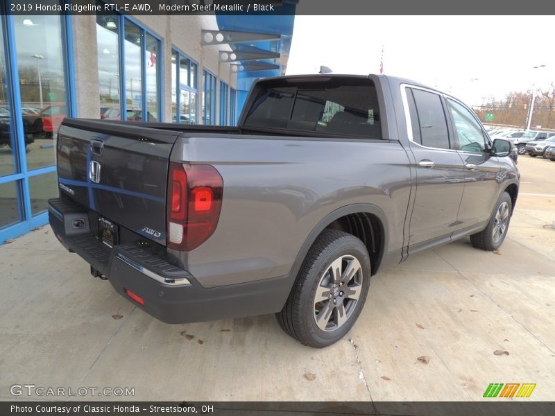 Modern Steel Metallic / Black 2019 Honda Ridgeline RTL-E AWD