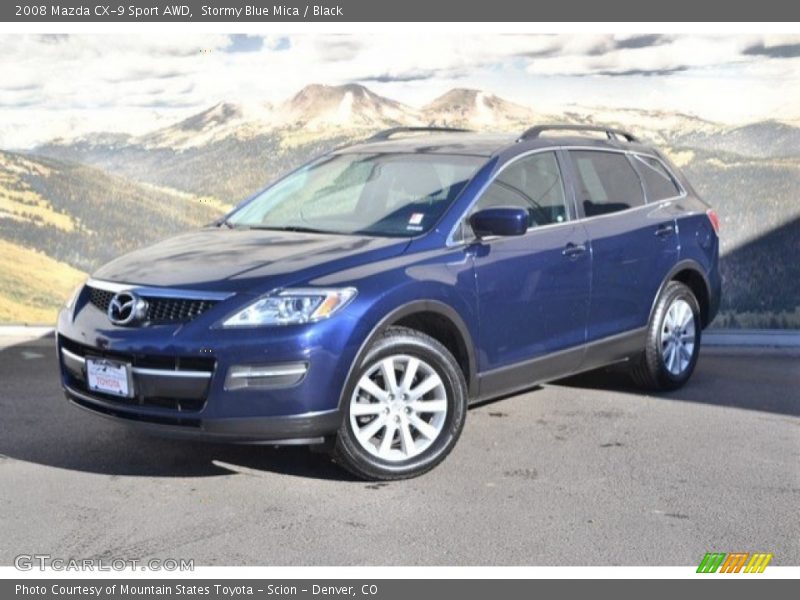 Stormy Blue Mica / Black 2008 Mazda CX-9 Sport AWD