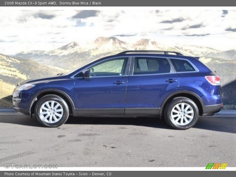 Stormy Blue Mica / Black 2008 Mazda CX-9 Sport AWD