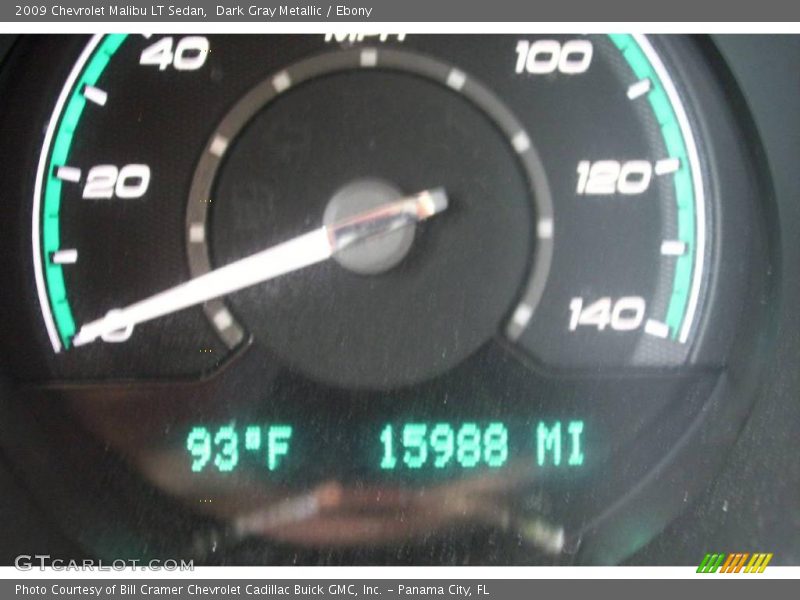 Dark Gray Metallic / Ebony 2009 Chevrolet Malibu LT Sedan