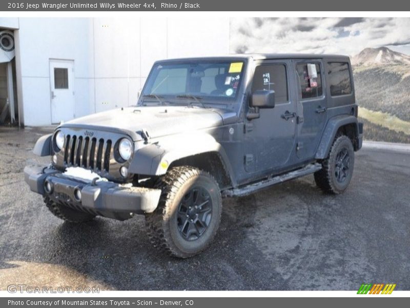 Rhino / Black 2016 Jeep Wrangler Unlimited Willys Wheeler 4x4