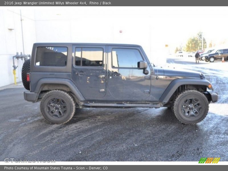 Rhino / Black 2016 Jeep Wrangler Unlimited Willys Wheeler 4x4