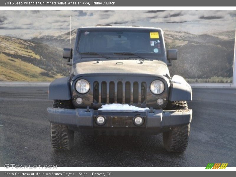 Rhino / Black 2016 Jeep Wrangler Unlimited Willys Wheeler 4x4