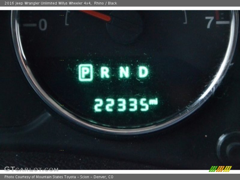 Rhino / Black 2016 Jeep Wrangler Unlimited Willys Wheeler 4x4