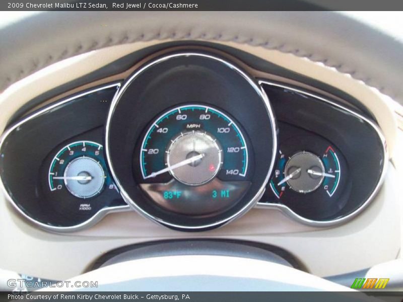 Red Jewel / Cocoa/Cashmere 2009 Chevrolet Malibu LTZ Sedan