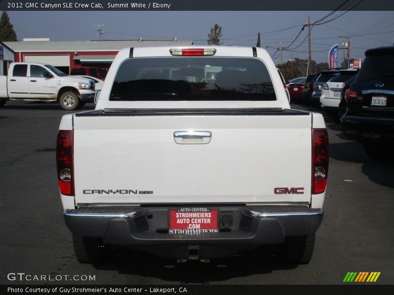 Summit White / Ebony 2012 GMC Canyon SLE Crew Cab
