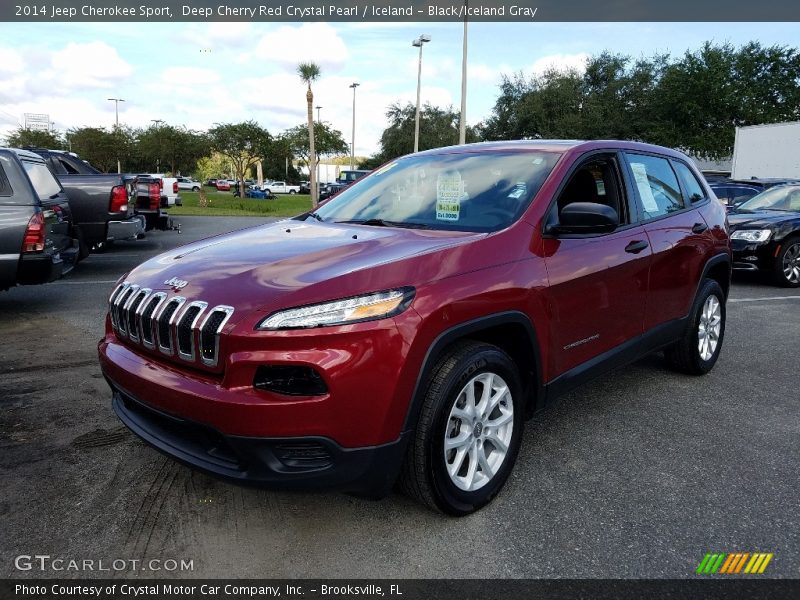 Deep Cherry Red Crystal Pearl / Iceland - Black/Iceland Gray 2014 Jeep Cherokee Sport