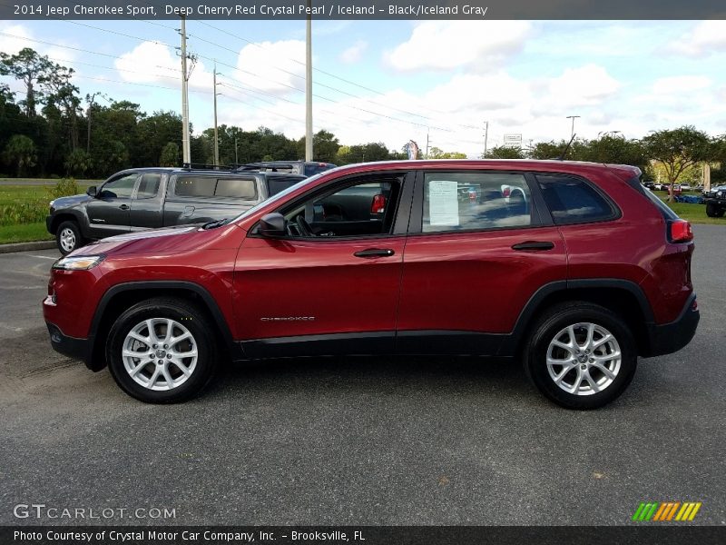 Deep Cherry Red Crystal Pearl / Iceland - Black/Iceland Gray 2014 Jeep Cherokee Sport