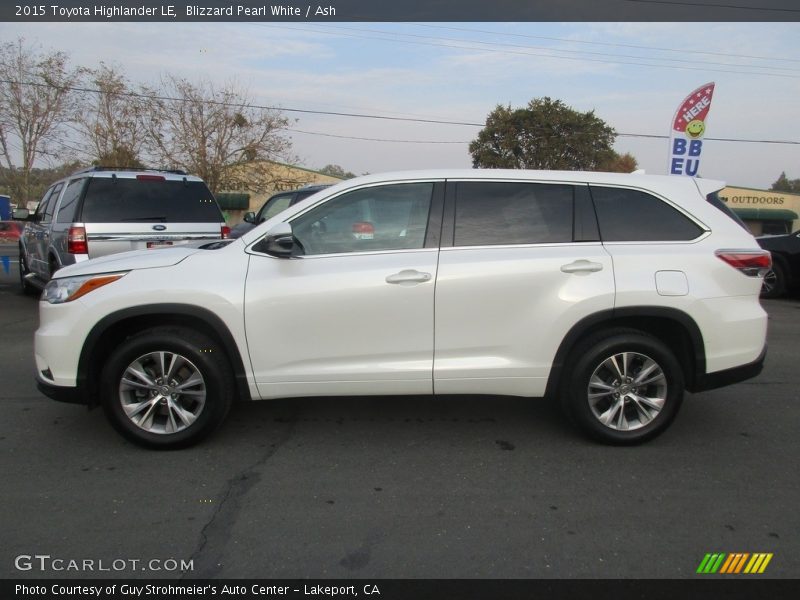 Blizzard Pearl White / Ash 2015 Toyota Highlander LE