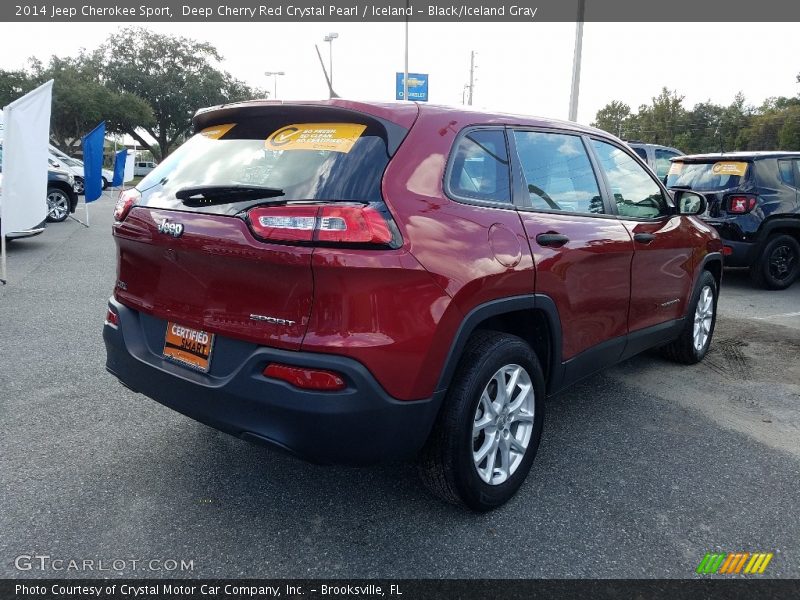 Deep Cherry Red Crystal Pearl / Iceland - Black/Iceland Gray 2014 Jeep Cherokee Sport