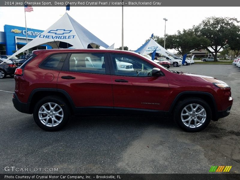 Deep Cherry Red Crystal Pearl / Iceland - Black/Iceland Gray 2014 Jeep Cherokee Sport