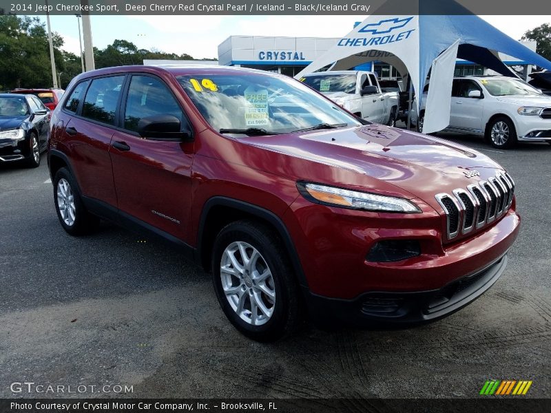 Deep Cherry Red Crystal Pearl / Iceland - Black/Iceland Gray 2014 Jeep Cherokee Sport