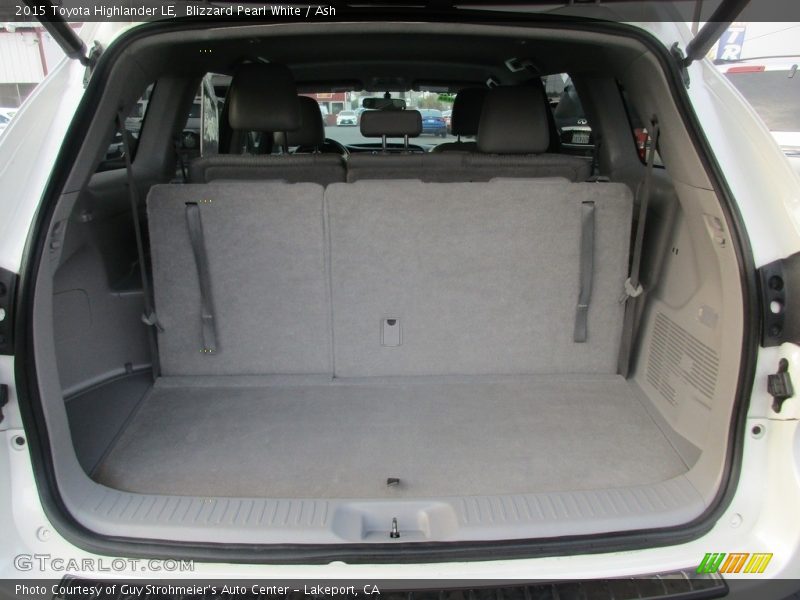 Blizzard Pearl White / Ash 2015 Toyota Highlander LE