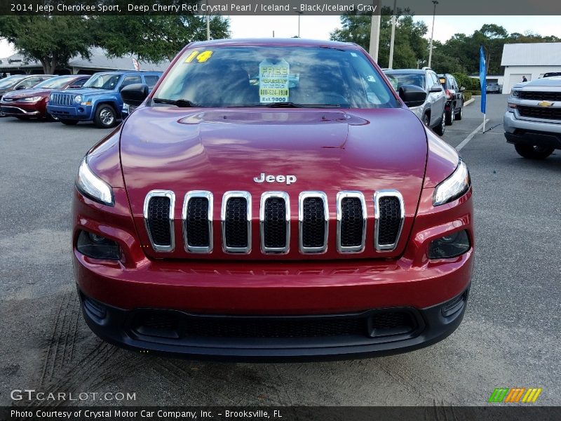 Deep Cherry Red Crystal Pearl / Iceland - Black/Iceland Gray 2014 Jeep Cherokee Sport