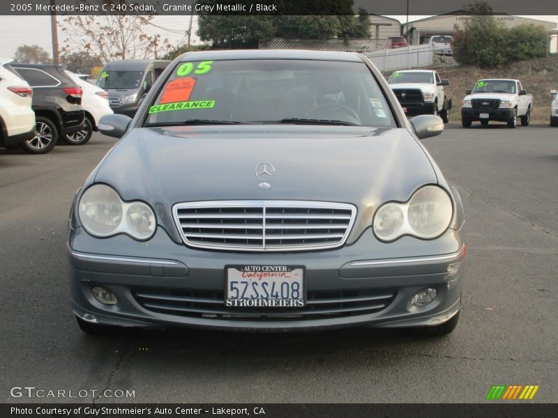 Granite Grey Metallic / Black 2005 Mercedes-Benz C 240 Sedan