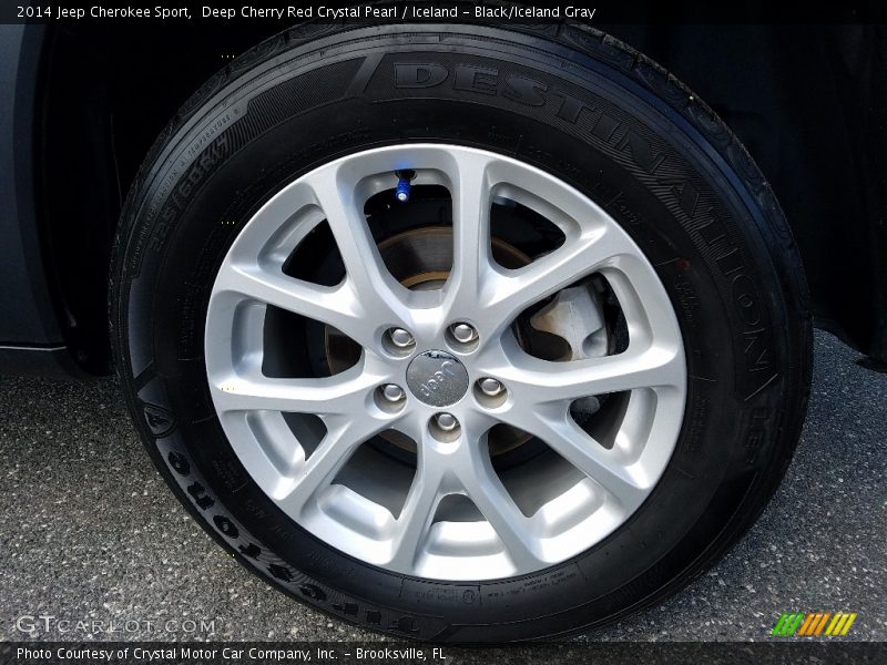 Deep Cherry Red Crystal Pearl / Iceland - Black/Iceland Gray 2014 Jeep Cherokee Sport