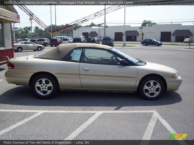 Champagne Pearl Metallic / Agate Black/Light Camel 1998 Chrysler Sebring JXi Convertible