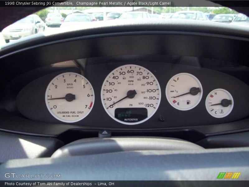 Champagne Pearl Metallic / Agate Black/Light Camel 1998 Chrysler Sebring JXi Convertible