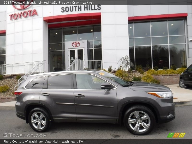 Predawn Gray Mica / Ash 2015 Toyota Highlander Limited AWD