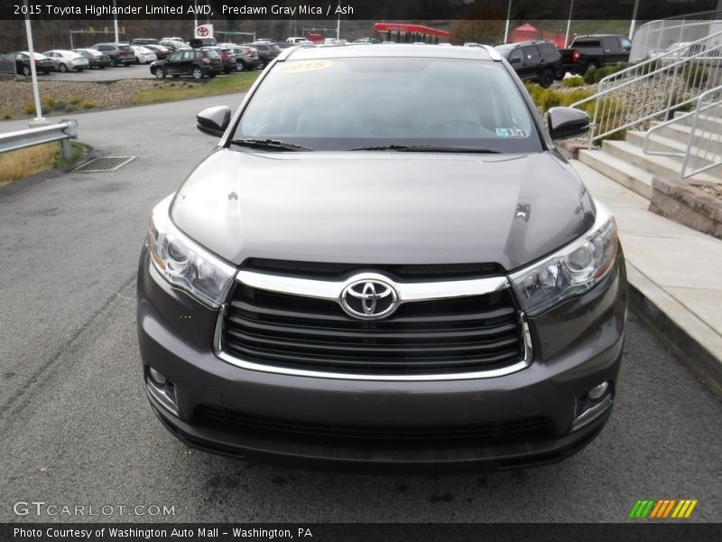 Predawn Gray Mica / Ash 2015 Toyota Highlander Limited AWD