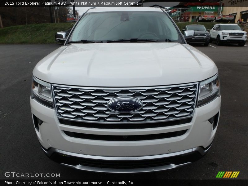 White Platinum / Medium Soft Ceramic 2019 Ford Explorer Platinum 4WD