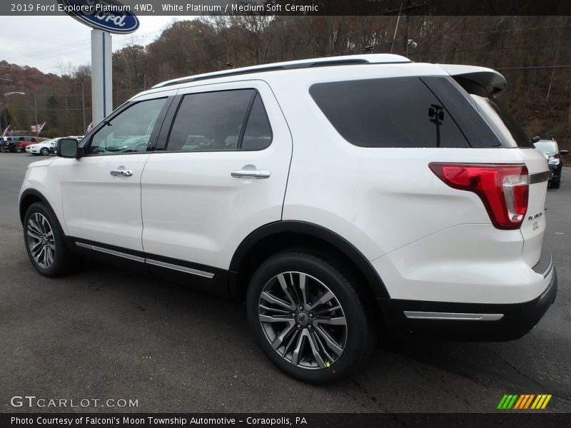 White Platinum / Medium Soft Ceramic 2019 Ford Explorer Platinum 4WD