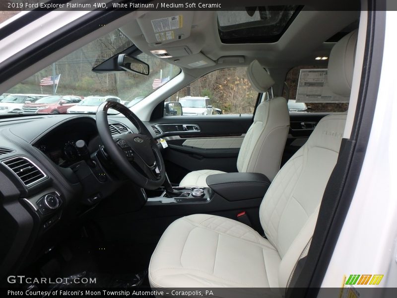 Front Seat of 2019 Explorer Platinum 4WD