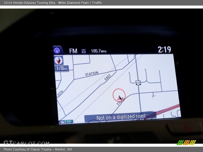 White Diamond Pearl / Truffle 2014 Honda Odyssey Touring Elite