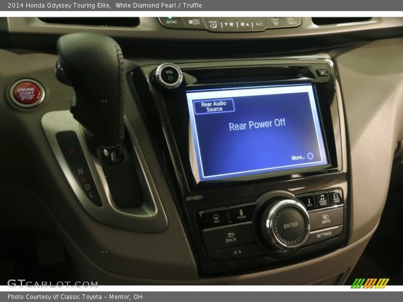 White Diamond Pearl / Truffle 2014 Honda Odyssey Touring Elite