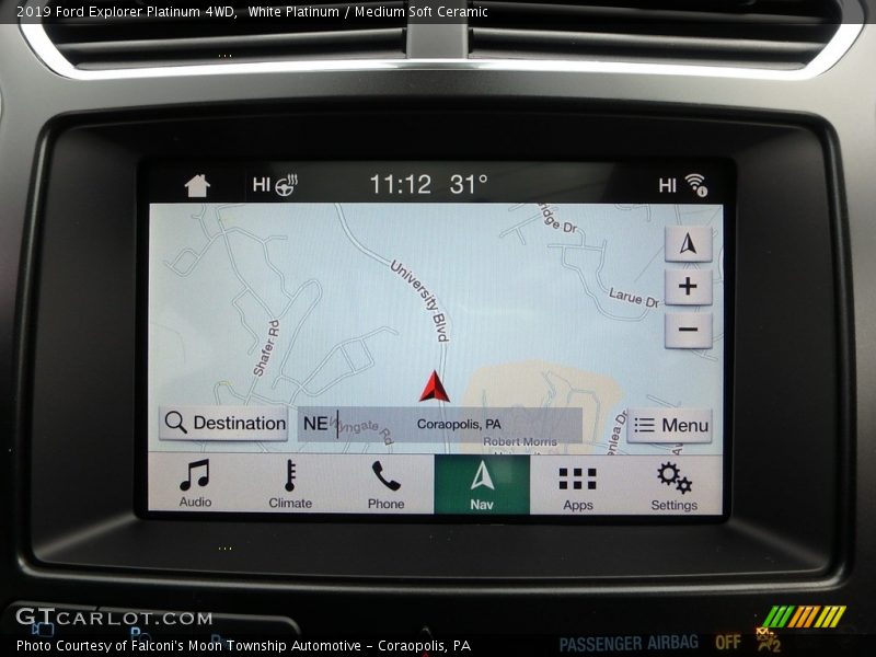 Navigation of 2019 Explorer Platinum 4WD