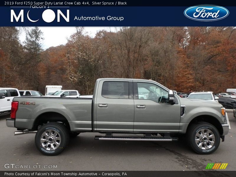 Silver Spruce / Black 2019 Ford F250 Super Duty Lariat Crew Cab 4x4