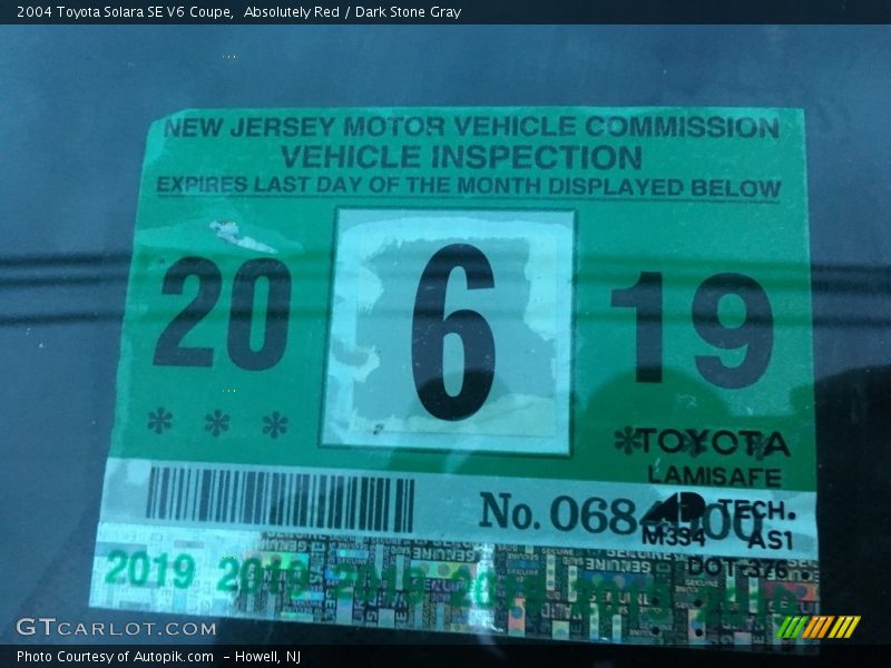 Absolutely Red / Dark Stone Gray 2004 Toyota Solara SE V6 Coupe