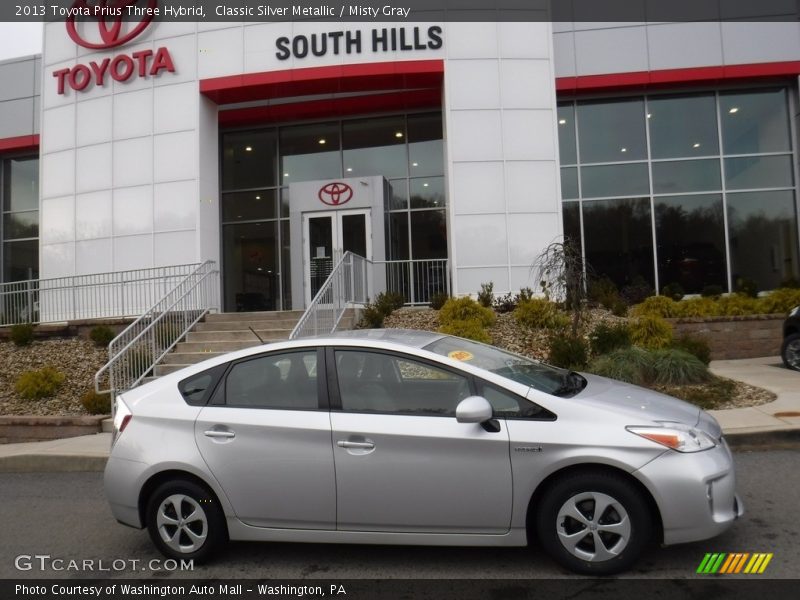 Classic Silver Metallic / Misty Gray 2013 Toyota Prius Three Hybrid