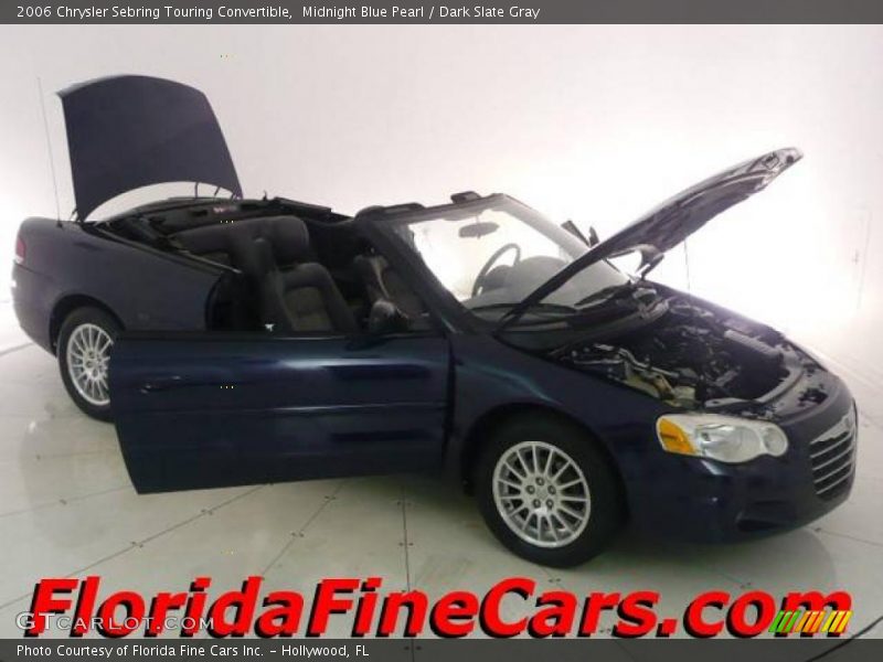 Midnight Blue Pearl / Dark Slate Gray 2006 Chrysler Sebring Touring Convertible