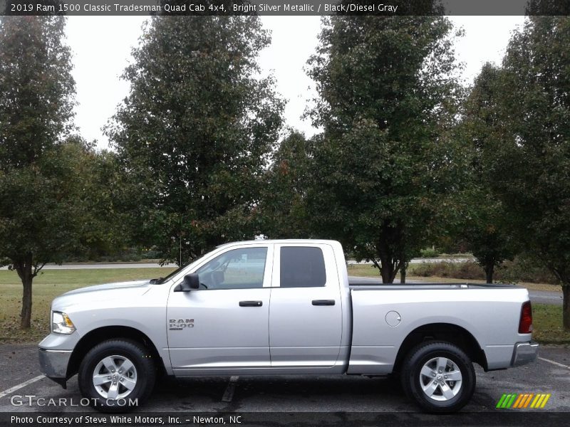 Bright Silver Metallic / Black/Diesel Gray 2019 Ram 1500 Classic Tradesman Quad Cab 4x4