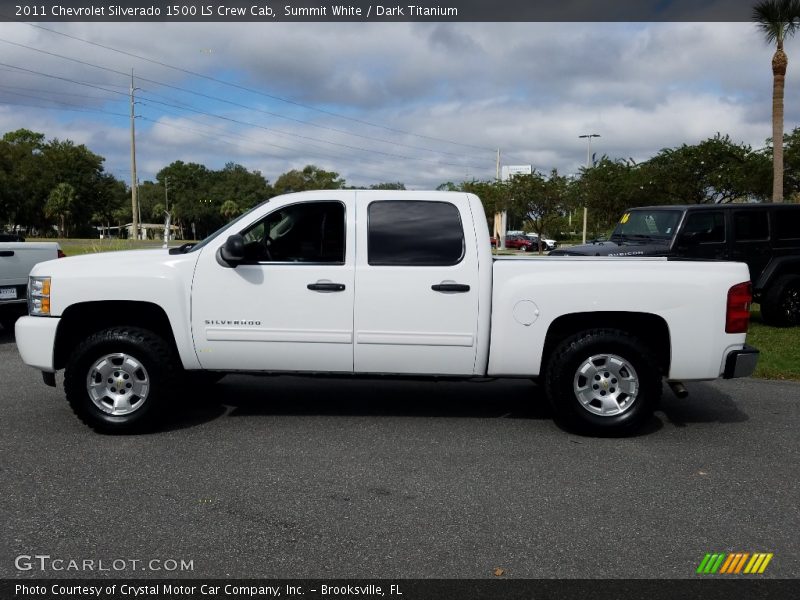 Summit White / Dark Titanium 2011 Chevrolet Silverado 1500 LS Crew Cab