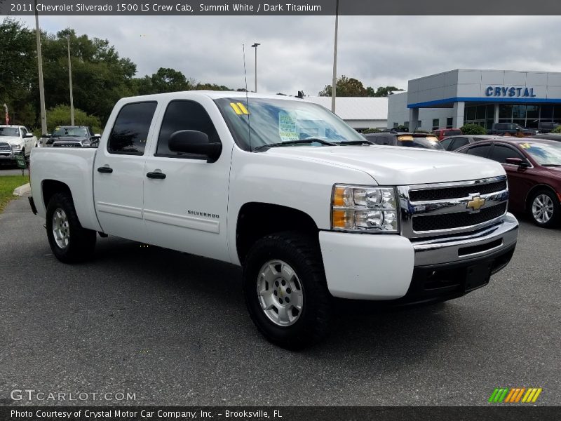 Summit White / Dark Titanium 2011 Chevrolet Silverado 1500 LS Crew Cab