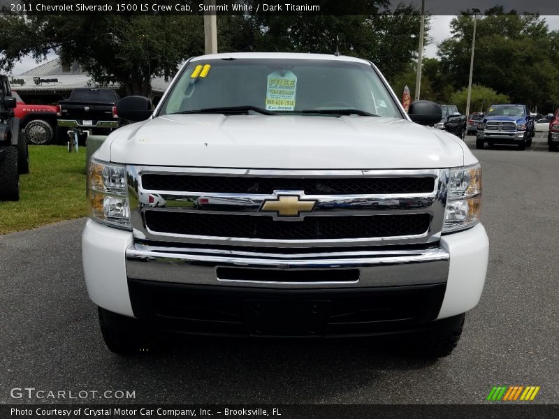 Summit White / Dark Titanium 2011 Chevrolet Silverado 1500 LS Crew Cab