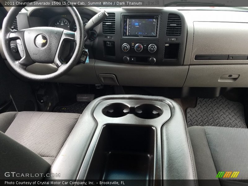 Summit White / Dark Titanium 2011 Chevrolet Silverado 1500 LS Crew Cab