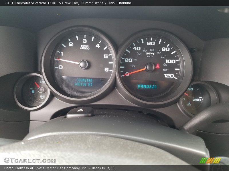 Summit White / Dark Titanium 2011 Chevrolet Silverado 1500 LS Crew Cab