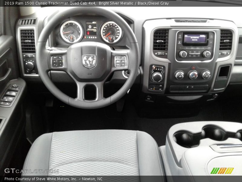 Bright Silver Metallic / Black/Diesel Gray 2019 Ram 1500 Classic Tradesman Quad Cab 4x4