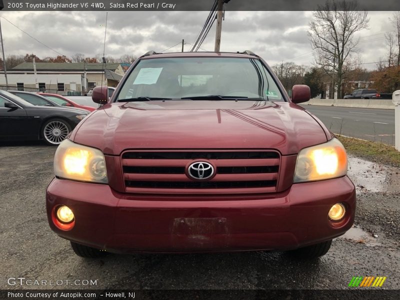 Salsa Red Pearl / Gray 2005 Toyota Highlander V6 4WD