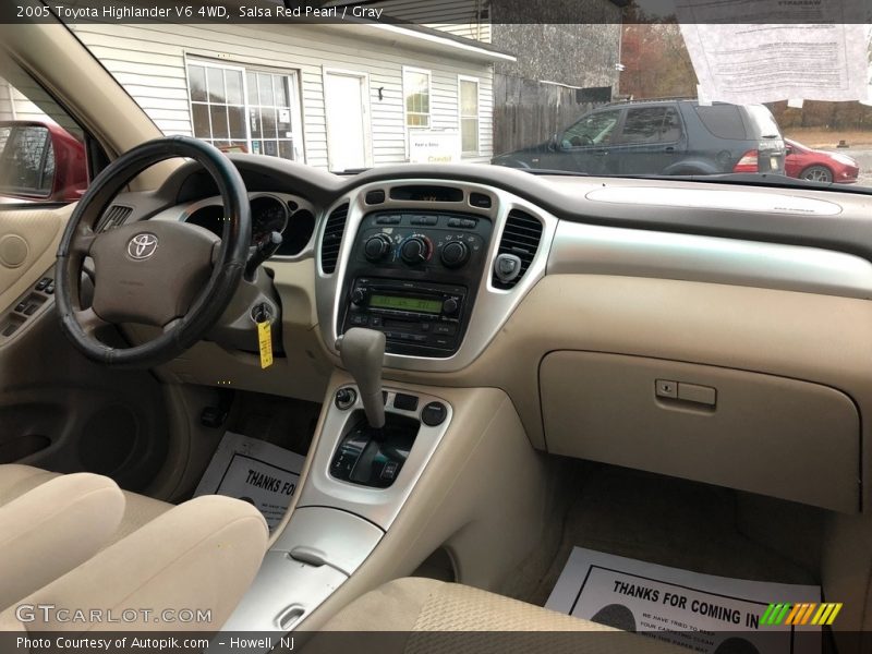Salsa Red Pearl / Gray 2005 Toyota Highlander V6 4WD